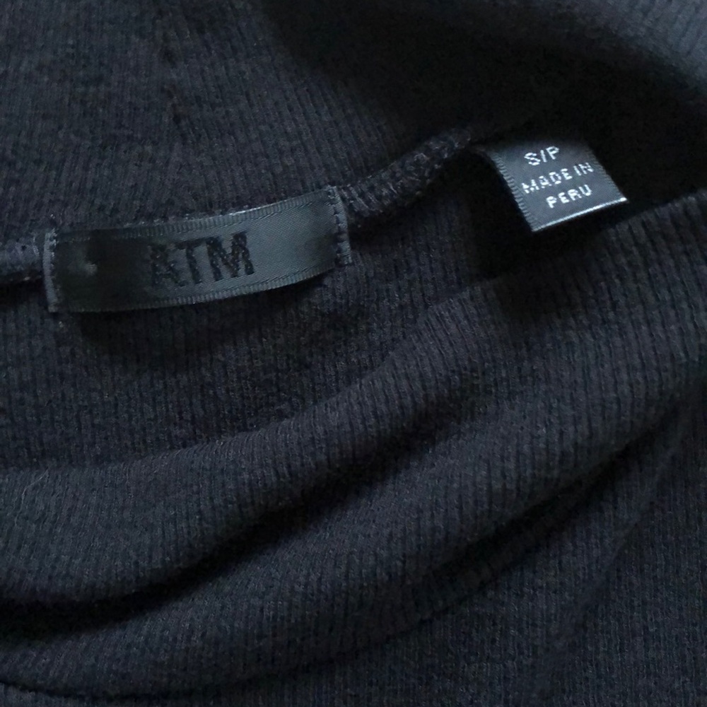 ATM Black Ribbed Dress - Picture 4 of 5